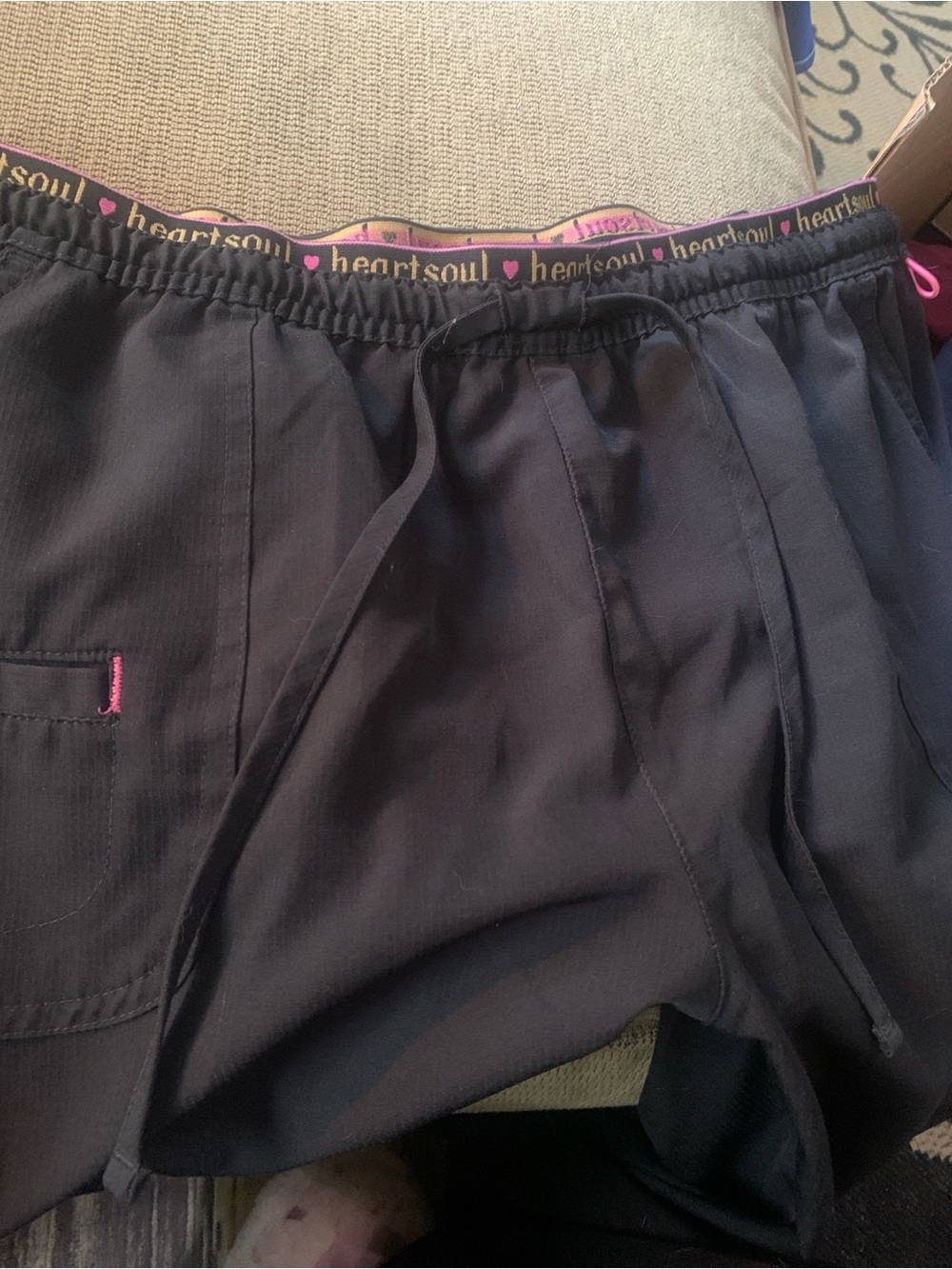 HeartSoul Black Scrub Pants MEDIUM TALL